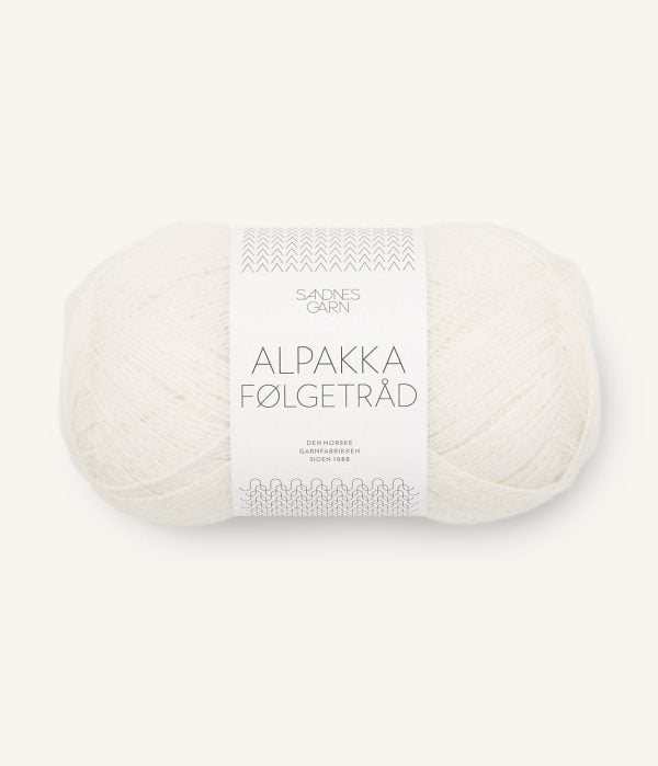ALPAKKA FÖLJETRÅD White 1002