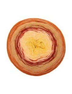 WOOL DEGRADÉ Super  6 Röd/senap 017