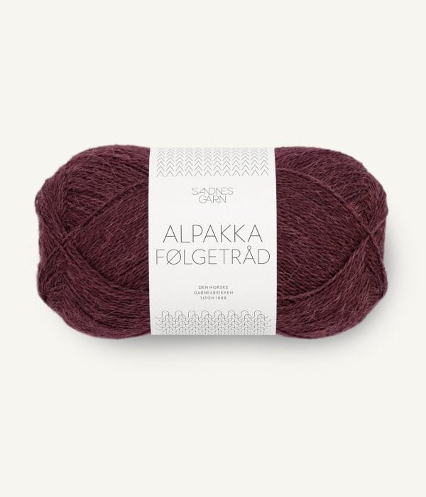 ALPAKKA FÖLJETRÅD Burgundy 4372
