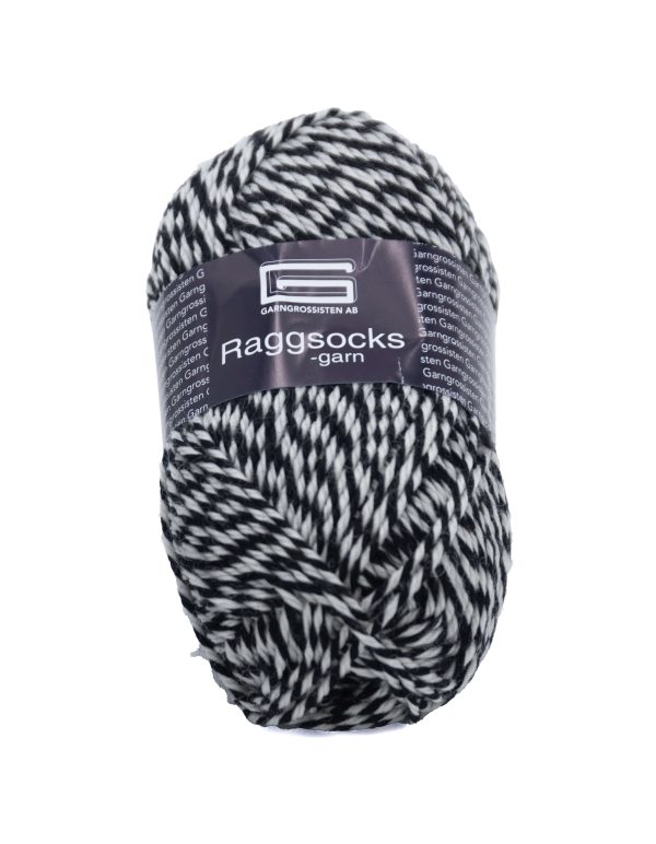 RAGGSOCKSGARN Svart/Vit 109