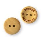 KNAPP STICKAD AV MORMOR Ljus trä 20 mm