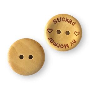 KNAPP STICKAD AV MORMOR Ljus trä 20 mm