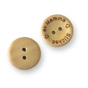 KNAPP STICKAD AV MAMMA Ljus trä 20 mm