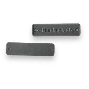 PLATTA HANDSTICKAD Antik Silver Metall 30 mm