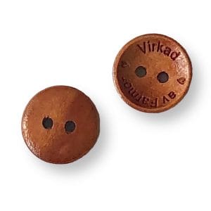 KNAPP VIRKAD AV FARMOR Cognac trä 15 mm