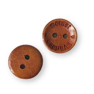 KNAPP SÖTAST I VÄRLDEN Cognac trä 15 mm